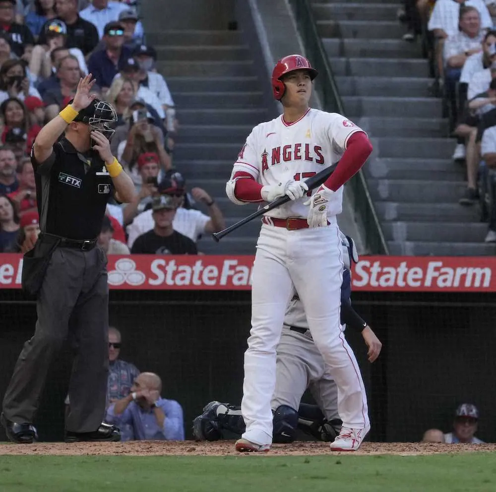 【画像・写真】エンゼルス・大谷、剛腕コールに3打席連続三振…逆方向への意識足りない？監督指摘