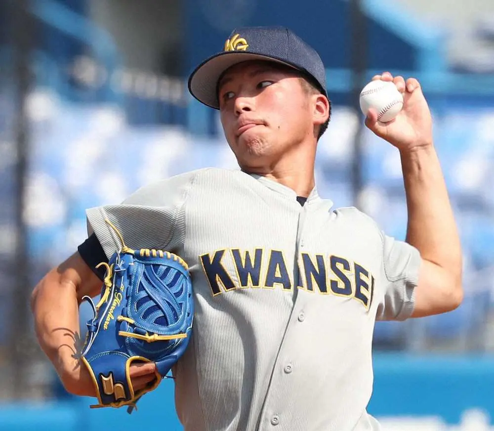 【画像・写真】関学大の151キロ左腕・黒原　プロ志望届提出、12球団OK　阪神など上位候補でリストアップ