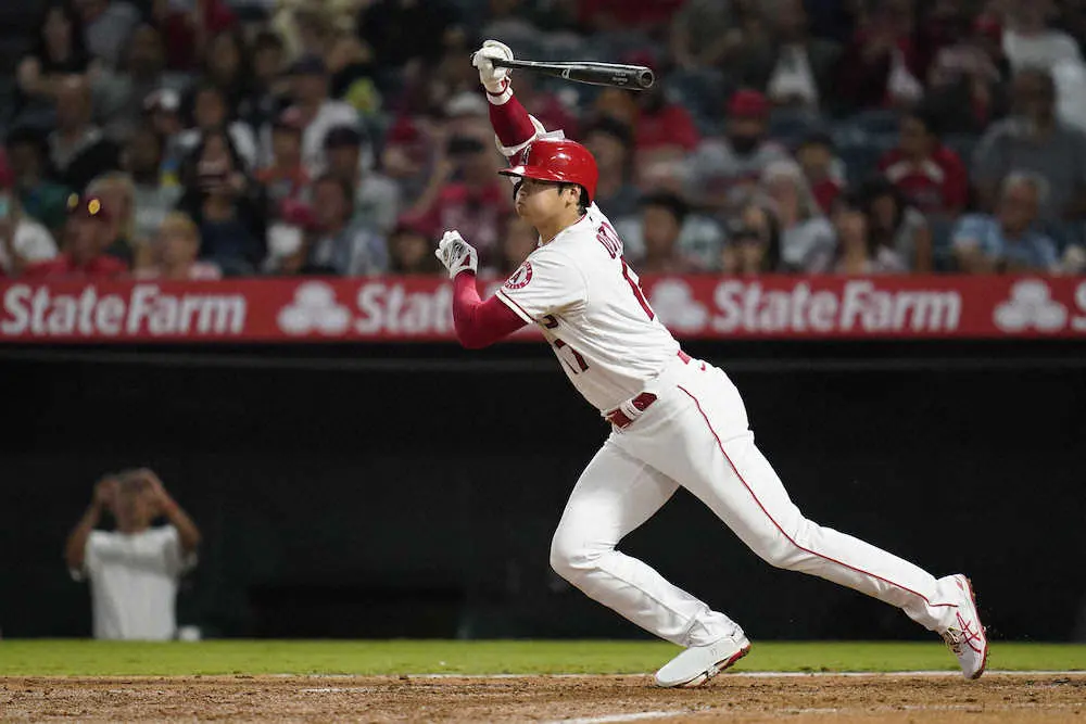 【画像・写真】大谷翔平　9勝目の権利持って降板　103年ぶり「同一シーズン2桁勝利＆2桁本塁打」へ王手なるか