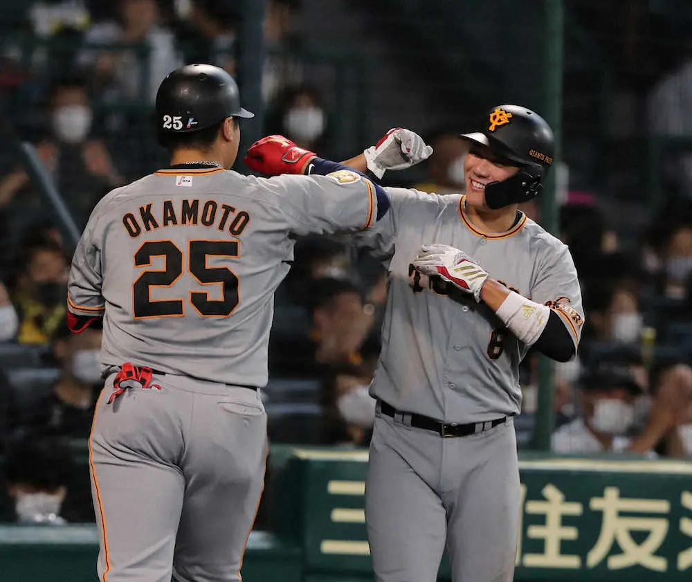 【画像・写真】アンタが大将！巨人・岡本和、これぞ主砲の逆転2ラン　ついに出た、自己新のシーズン34号