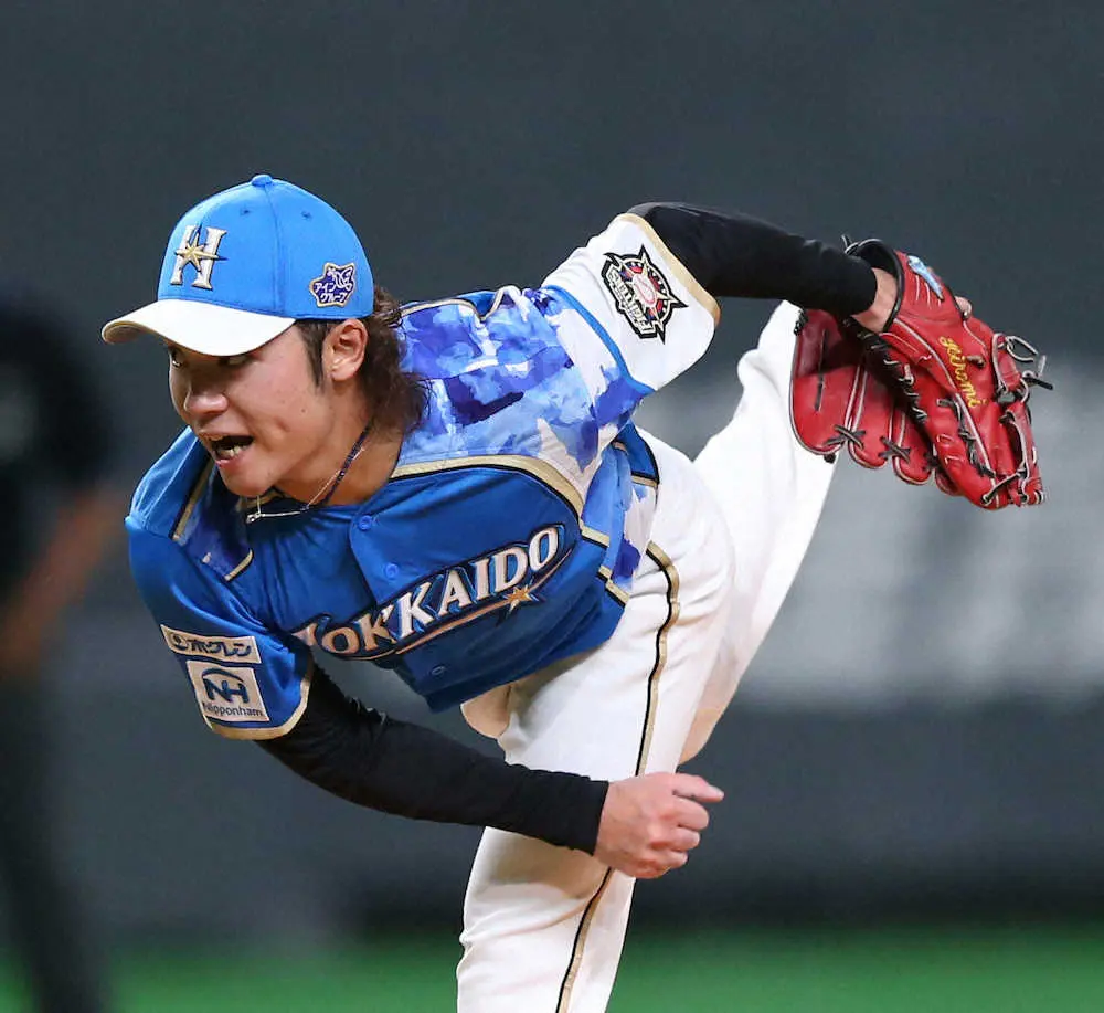 【画像・写真】日本ハム・大海「ドラ1対決」制し9勝「“何くそ”六大学には負けたくない」新人王争いも食らいつく