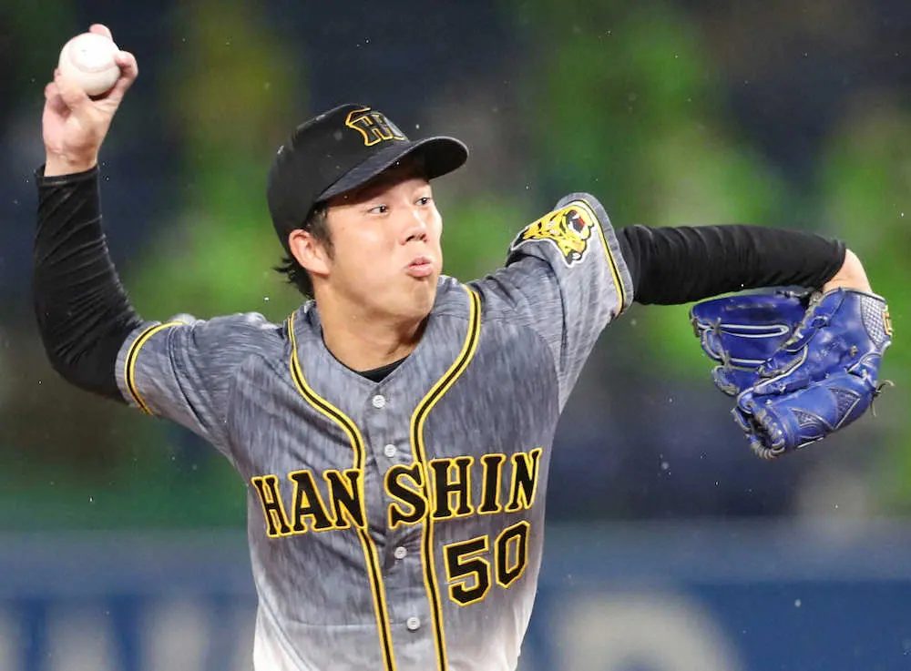 【画像・写真】阪神・青柳　雨中の粘投で5回2失点　打線が土壇場で追いつき黒星回避