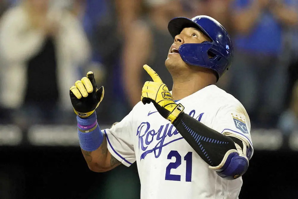 【画像・写真】ロイヤルズ・ペレス　2戦連発で大谷に並ぶ44号　捕手での最多本塁打にあと1