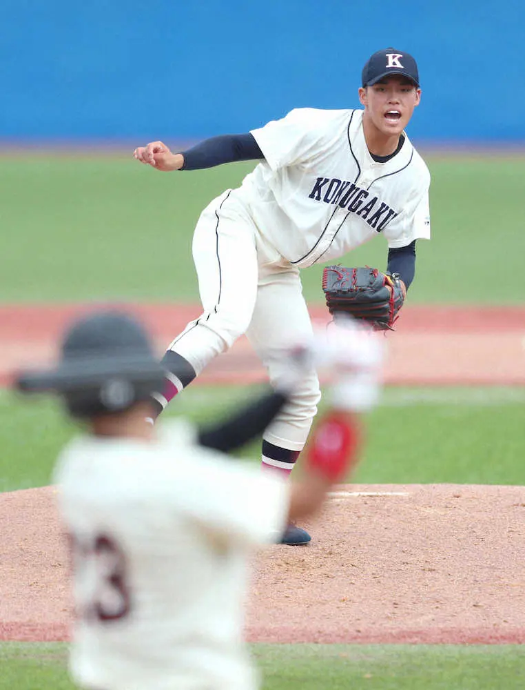 【画像・写真】国学院大・坂口　6回無失点、神里弟・陸が好リード　1年生バッテリーで今季初勝利