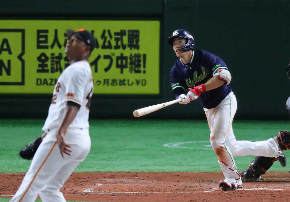 【画像・写真】ヤクルト・塩見、大学時代の恩師は「右方向に当たりが出ている時は調子良い」