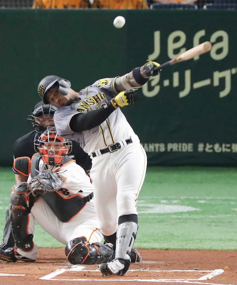 【画像・写真】注目のGT戦　2位阪神が初回に先制　マルテの中前適時打などで2点