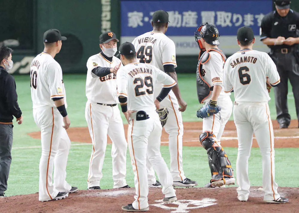 【画像・写真】原監督「6点でよく抑えた…6点もよく取った」　ドローも前向き　自ら向かったマウンドは「意思確認」