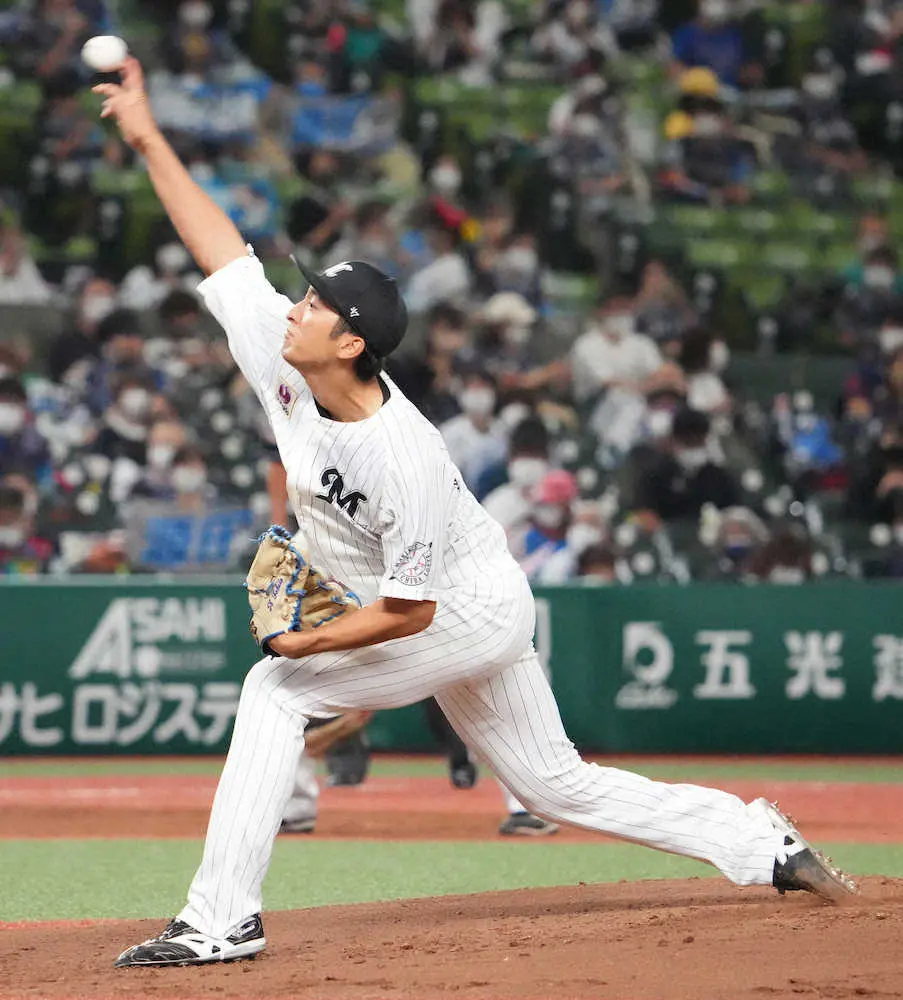 【画像・写真】ロッテ　新人・河村が6回途中6安打1失点で自身3連勝、3勝目の権利持ち降板　チーム連敗ストップなるか