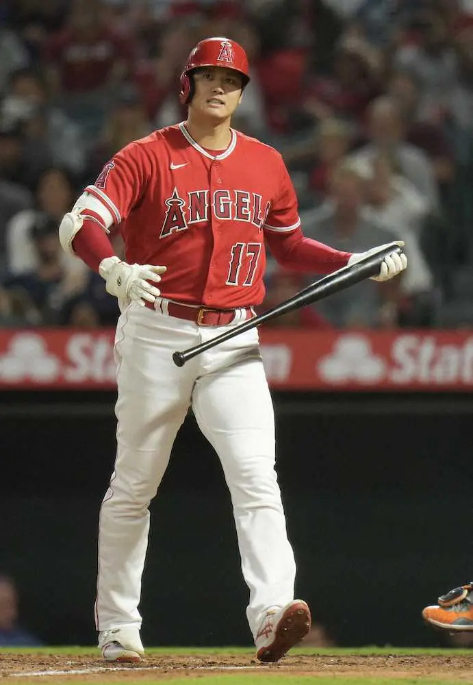 【画像・写真】大谷翔平　第3打席で“また”四球　4試合で計12四球　第1、2打席は連続適時三塁打