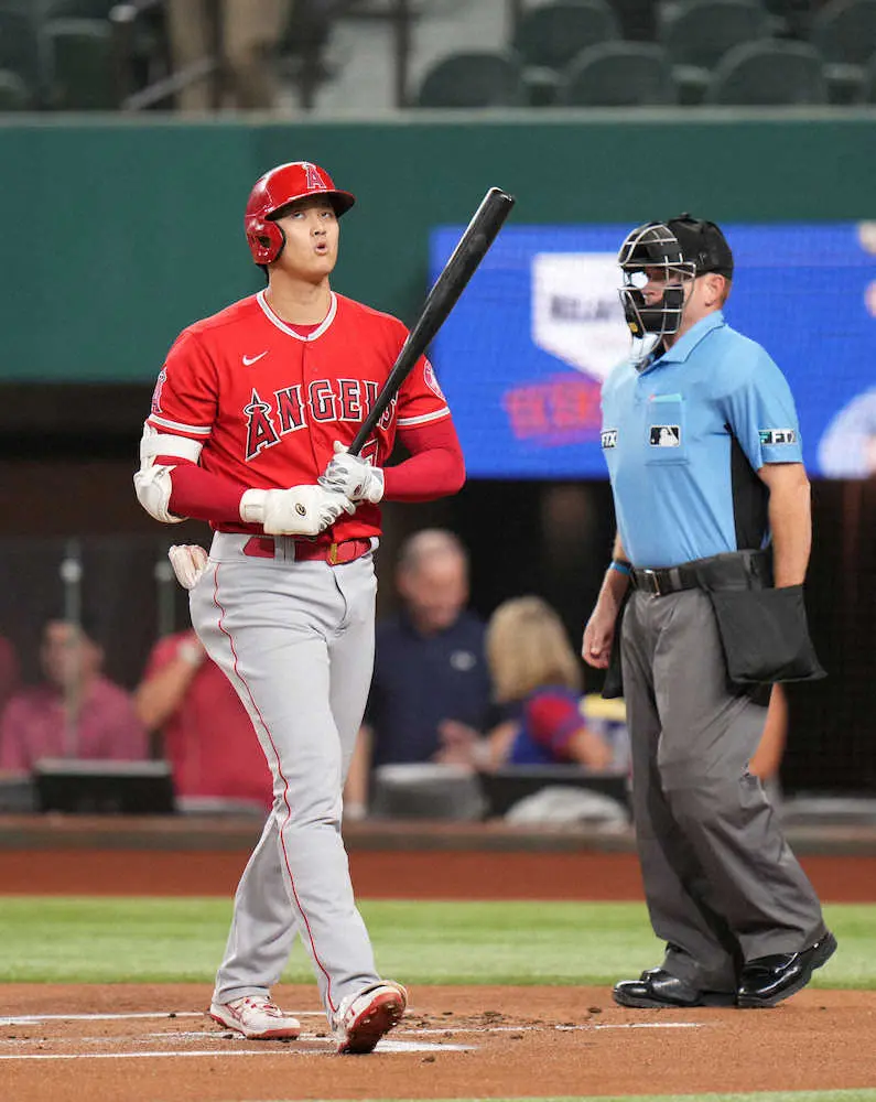 【画像・写真】大谷翔平　6回に俊足生かし内野安打、二盗でメジャー6人目「45本塁打＆25盗塁」、100得点も記録