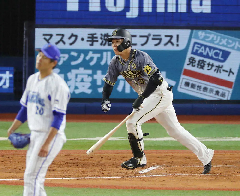 【画像・写真】攻撃の手を緩めない阪神　主砲の大山が3回に19号ソロ　序盤で5点リード奪う