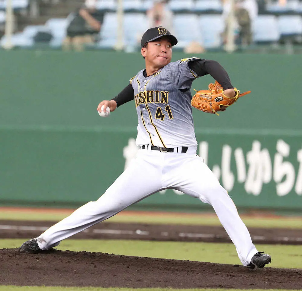 【画像・写真】阪神・村上が自らのミス響き6回に先制許す　5回2死まで完全投球も　ファーム日本選手権