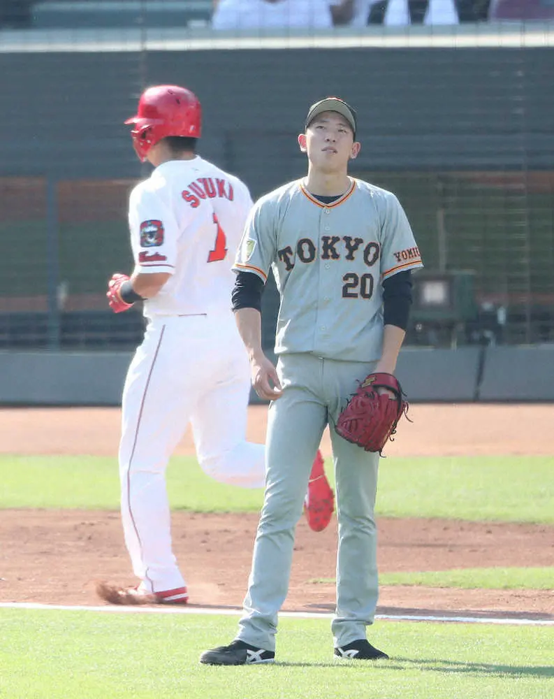 【画像・写真】巨人・戸郷　4回途中4失点で降板　自身初2ケタ10勝目はお預け
