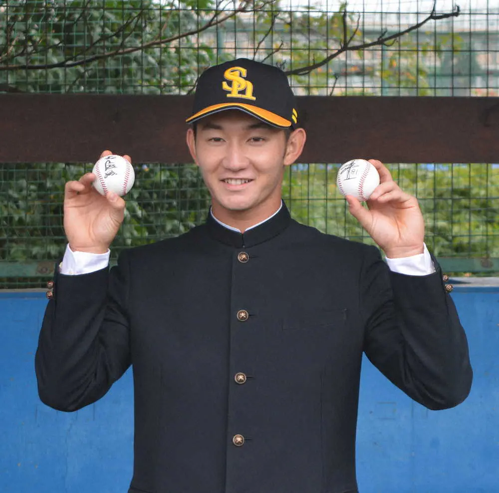 【画像・写真】ソフトバンク2位・慶大・正木智也「福岡はご飯がおいしいイメージ　ラーメンは硬めが好き」指名あいさつ