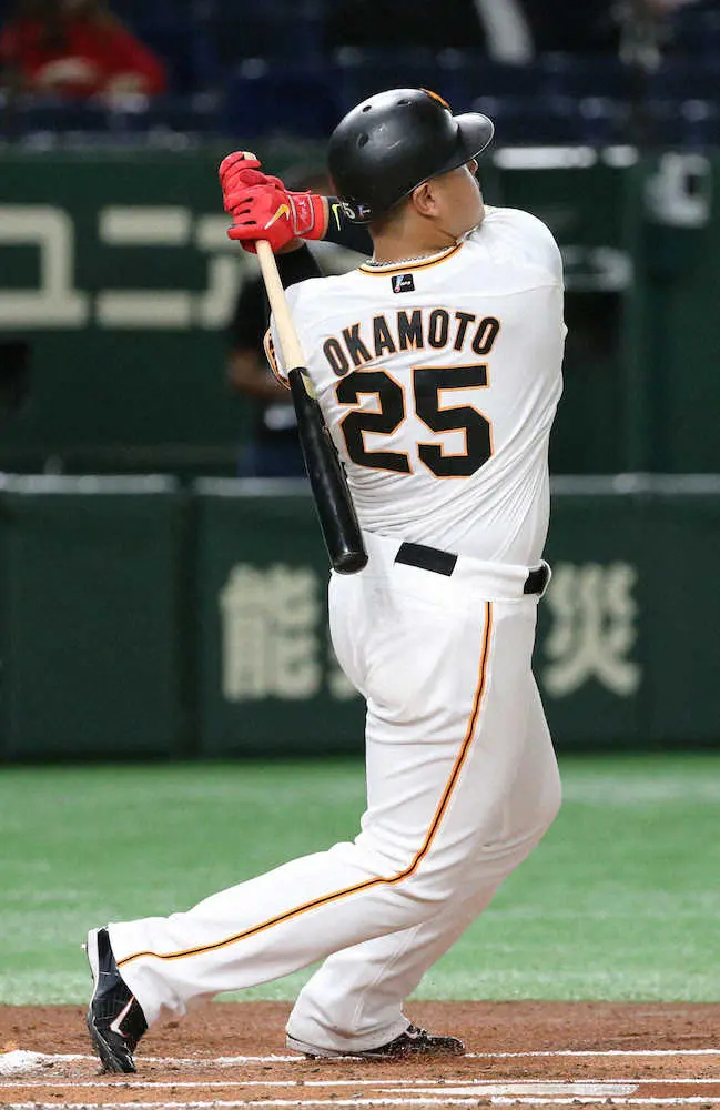 【画像・写真】巨人・岡本和、16試合66打席ノーアーチでついに村上に抜かれる　2年連続2冠王に黄信号
