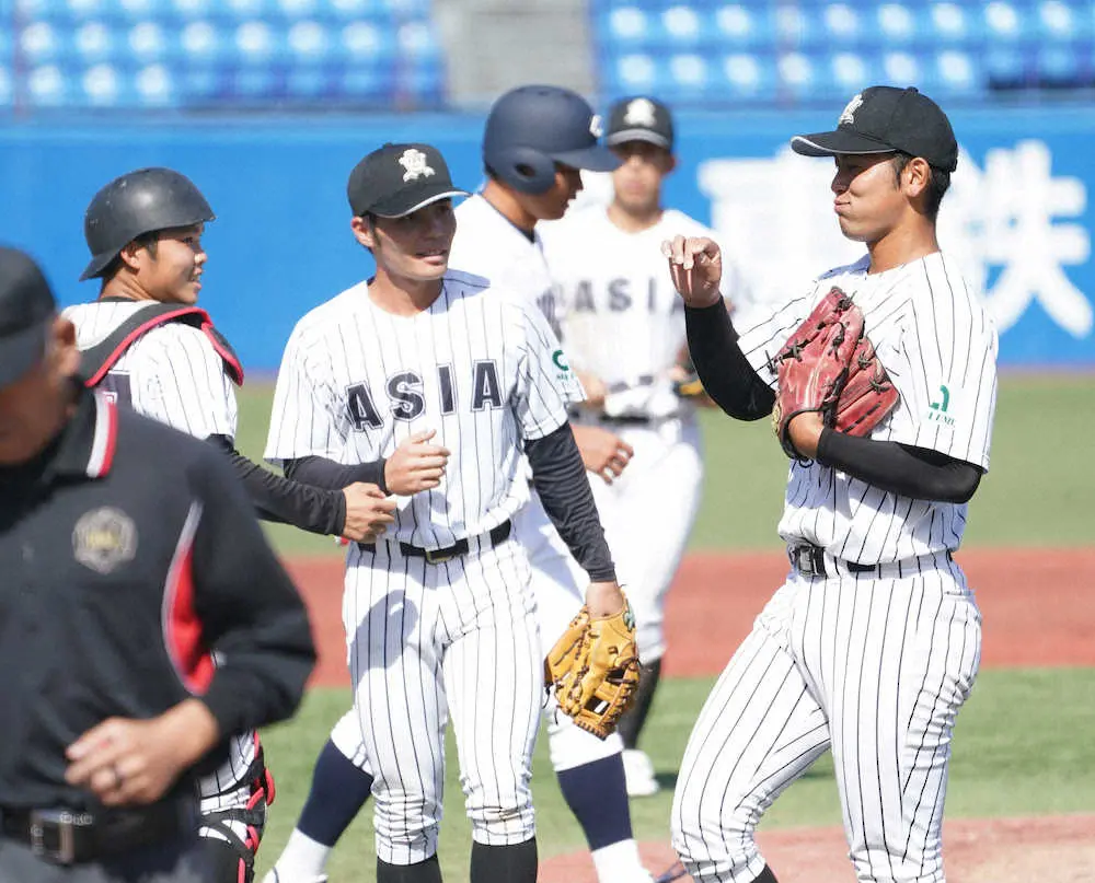 【画像・写真】阪神5位の岡留が初完投勝利　同期・リチャードに刺激「同じ舞台で頑張ろう」