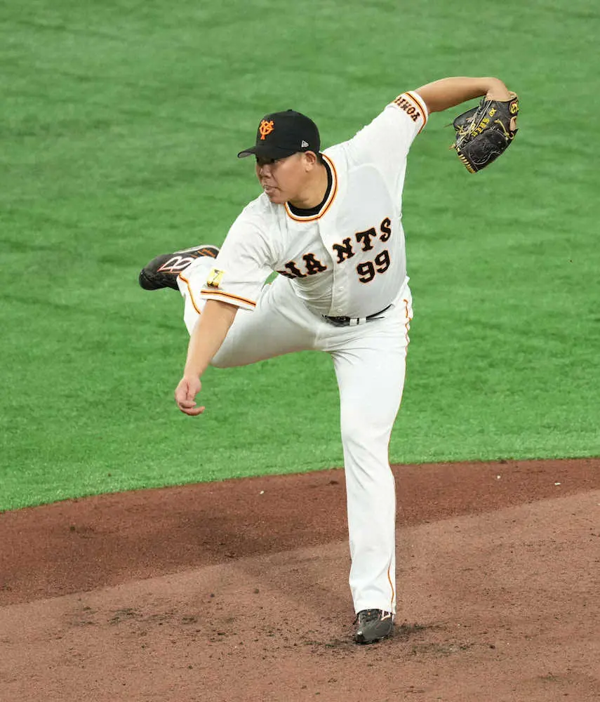 【画像・写真】巨人・山口　7回8K零封も99日ぶり白星ならず　味方打線7回までわずか1安打　チームも自身も7連敗中