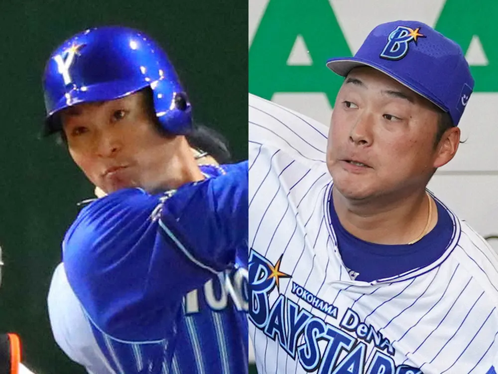 中井大介内野手（左）と武藤祐太投手