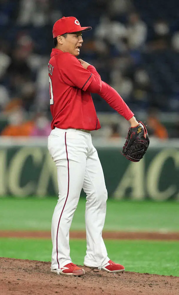 【画像・写真】大野豊氏　左肩気にするそぶりの広島・栗林が気がかり　2四球与えた姿は本来のものではない