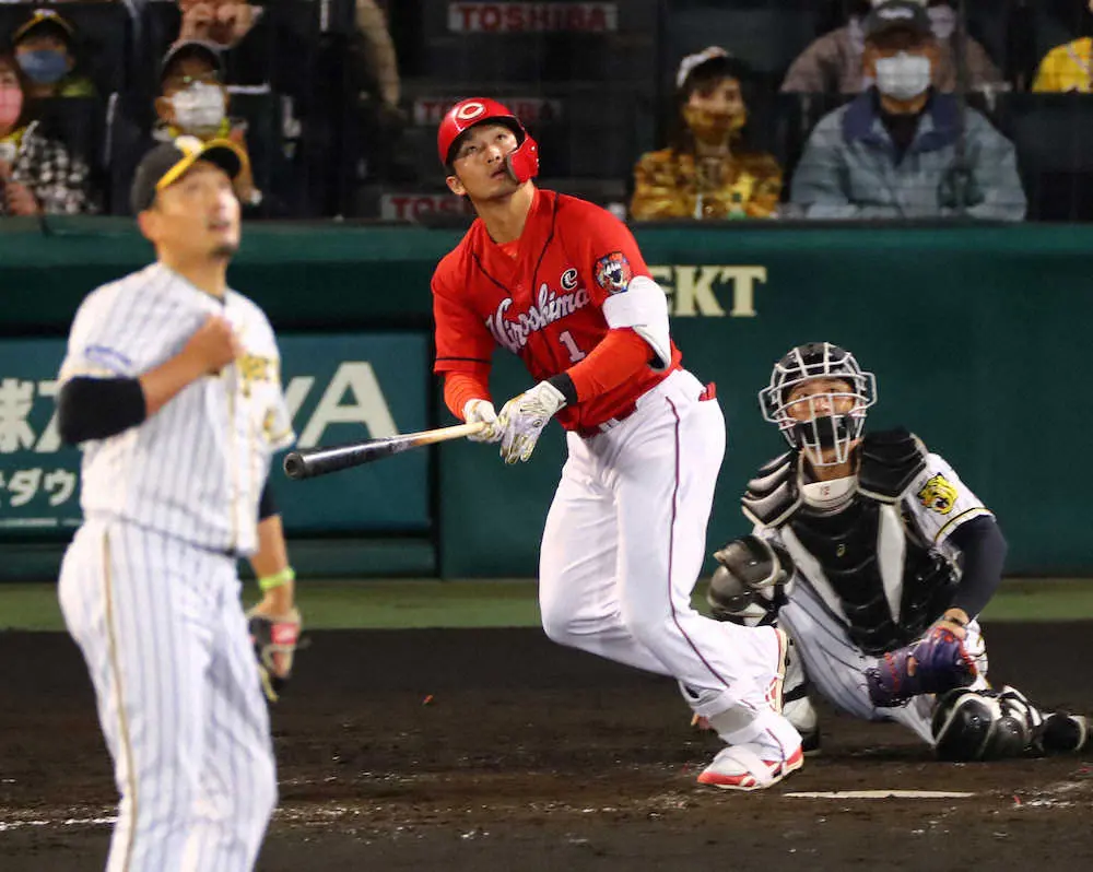 【画像・写真】来たぜ、来たぜ！広島・誠也　甲子園で圧巻の2発！本塁打キングまで、ついにあと「1」