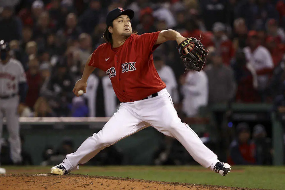 【画像・写真】レッドソックス2勝目　沢村が本拠で初!勝ち試合の9回締めた　3人でピシャリ!