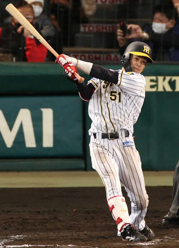 【画像・写真】阪神・中野、2試合連続マルチ　赤星氏の球団新人歴代5位、128安打へあと「3」