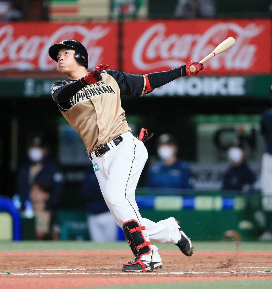 【画像・写真】日本ハム・野村　プロ初の2戦連発7号3ラン　「思い切っていこうと」