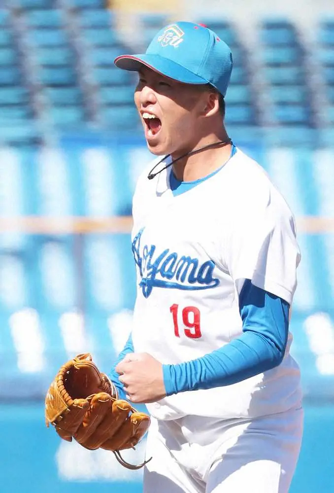【画像・写真】青学大・北村智紀がリーグ戦初完封「テンポよくいけた」　9回ピンチで佐藤捕手が監督に続投進言