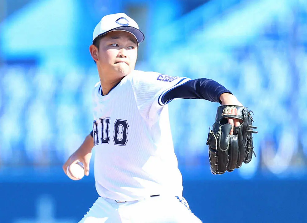 【画像・写真】中大・石田が防御率タイトル獲得「来季は先発試合は全部勝つつもりで」