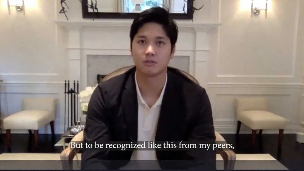 【画像・写真】大谷翔平「特別なこと」、日本選手初の選手間投票「プレーヤー・オブ・ザ・イヤー」選出