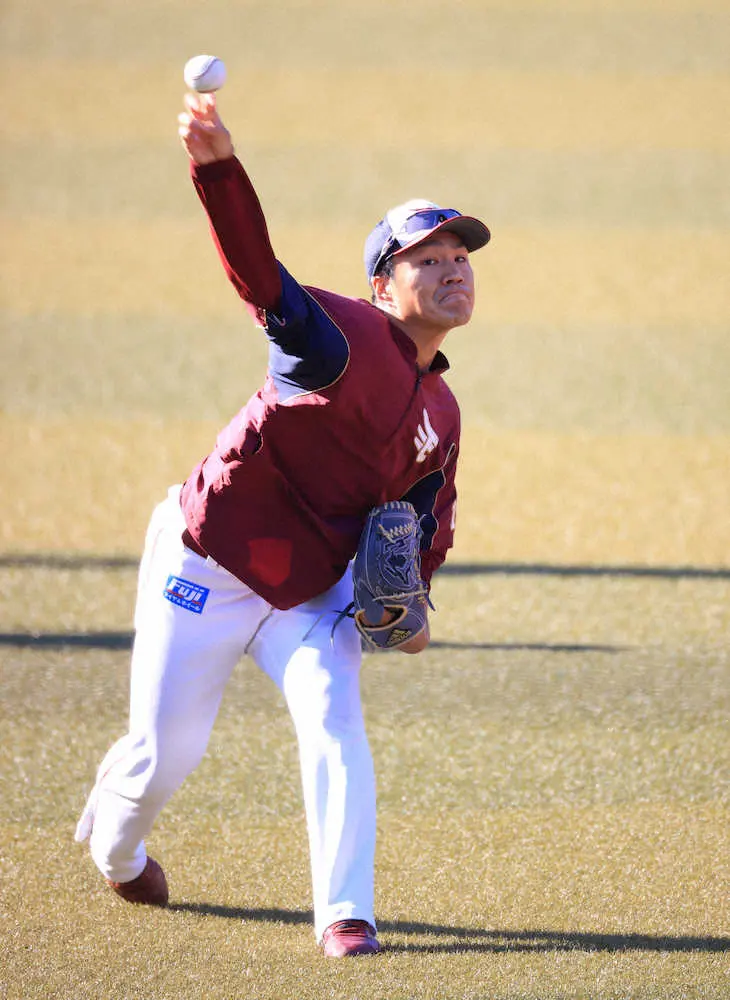 【画像・写真】楽天・則本昂「我慢強く投げるだけ」ロッテ・朗希とのCS初戦投げ合いに意気込み