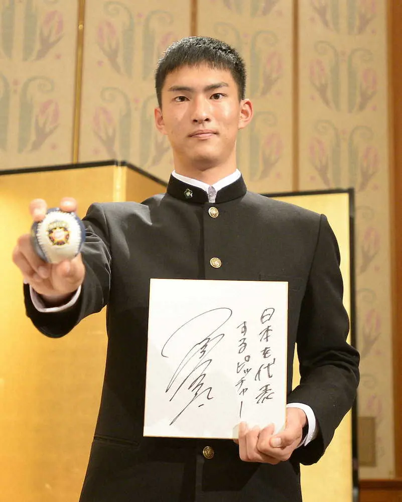 【画像・写真】日本ハムドラフト1位・達　「新庄Fセブン」に名乗り　開幕戦「投げたい」