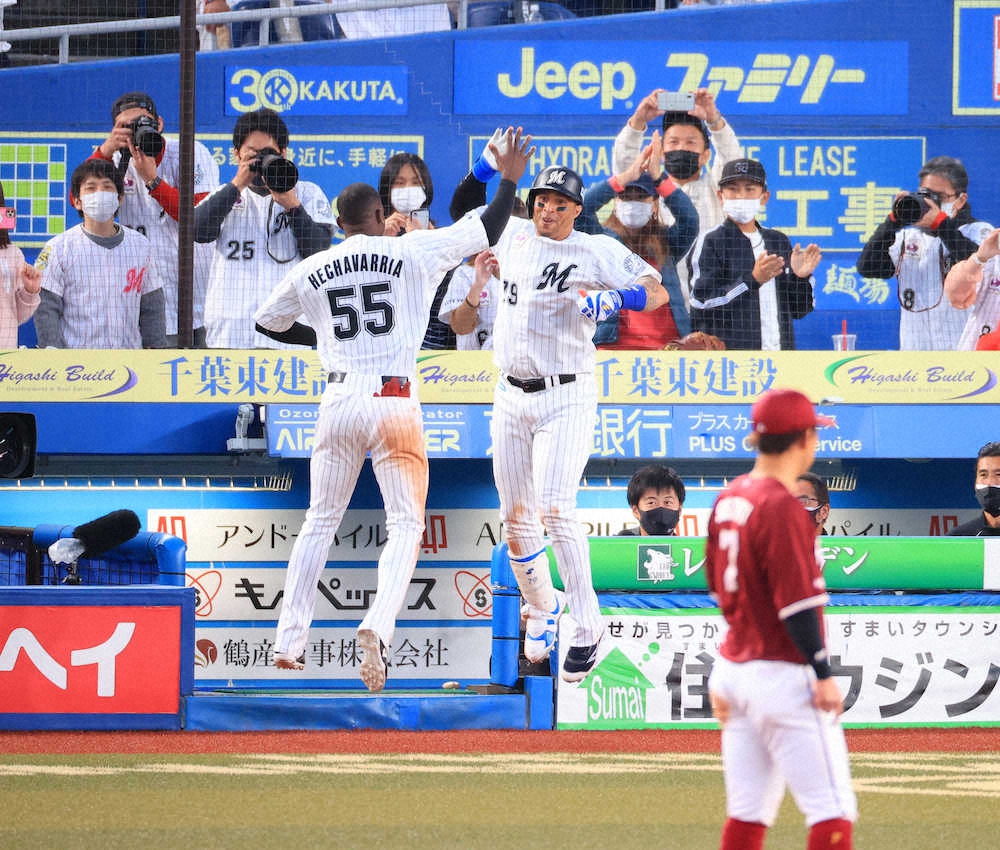 ロッテの 青鬼 マーティンが楽天退治弾 髪も道具もラッキーカラーに染め上げ 優勝 宣言 スポニチ Sponichi Annex 野球