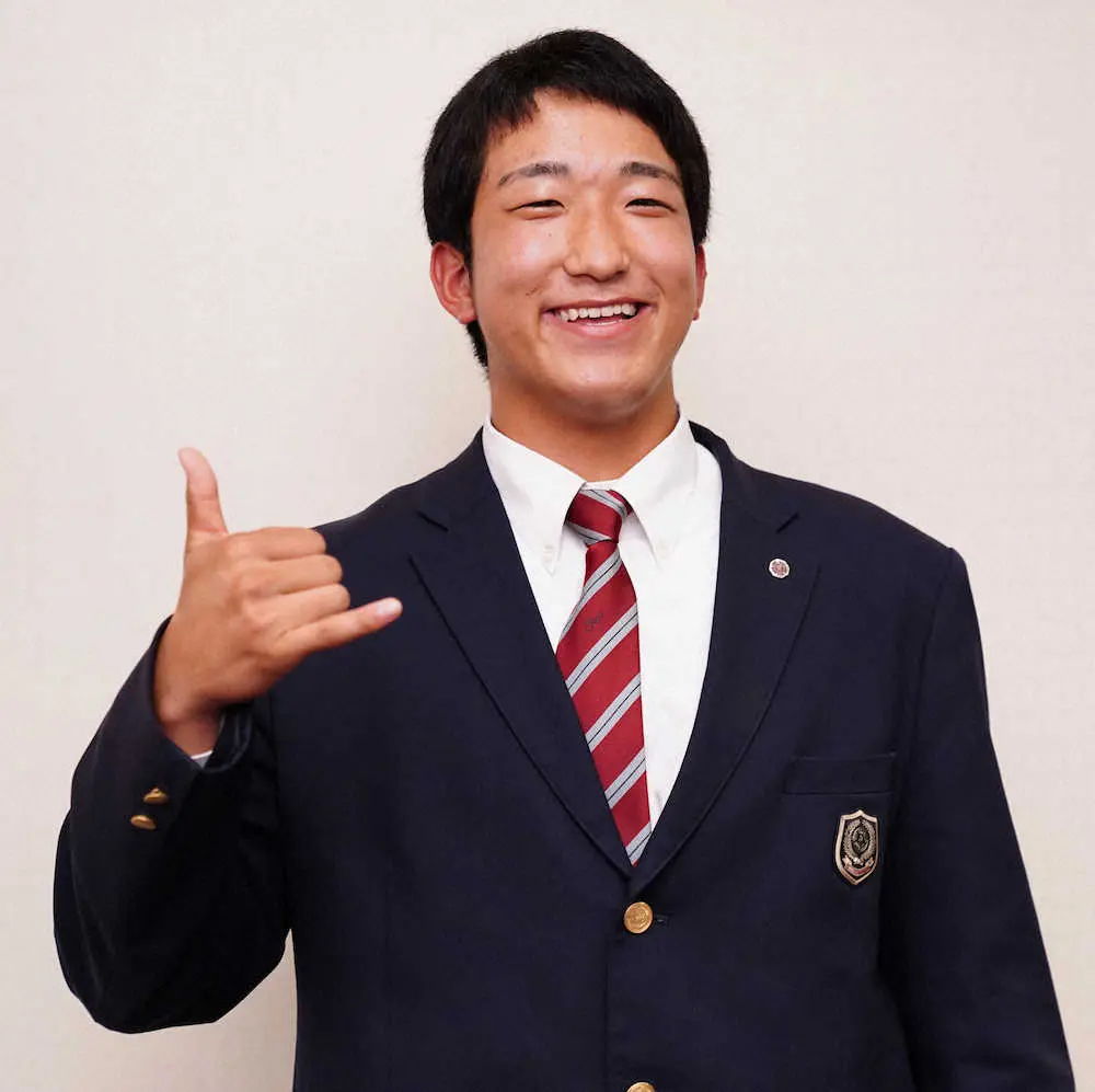 仮契約を終えアロハポーズの日本ハム 有薗 撮影 島崎 忠彦 スポニチ Sponichi Annex 野球