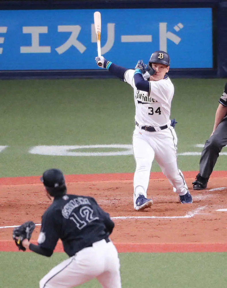 【画像・写真】骨折から復帰のオリックス・吉田正　第2打席に中前打　驚異的な回復で大舞台に間に合った
