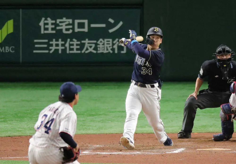 【画像・写真】ここ一番の吉田正だ　オリの3番打者が7回に勝ち越し適時打　第1戦のヒーロー再び