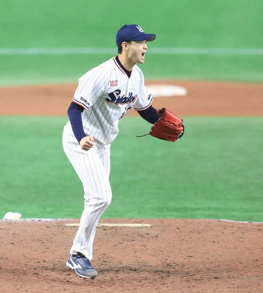 【画像・写真】ヤクルト石山、完全リリーフで勝利投手　2死満塁でジョーンズ斬り、イニングまたぎは5球で料理