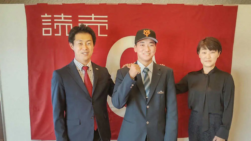 【画像・写真】巨人育成ドラ4笹原　「亀井2世」目指し「将来はトリプルスリー」