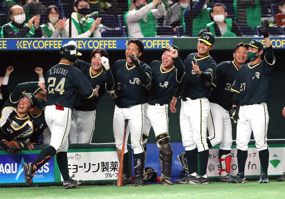 【画像・写真】JR東日本東北・鈴木聖歩が王者討ち弾！父は元甲子園球児「セーフ」に縁のある韋駄天