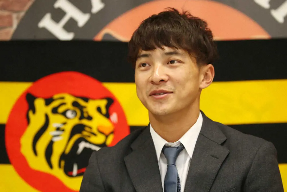 【画像・写真】阪神・熊谷は300万円増で更改　外野起用で自己最多の73試合出場「野球をする上で幅が広がった」