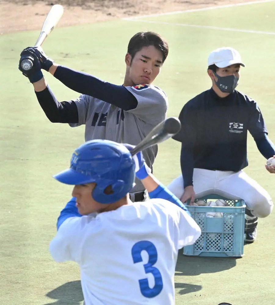【画像・写真】慶大のドラ候補・下山主将がリーダー就任　大学代表候補合宿初日を終え「全員のレベルが高いと痛感」