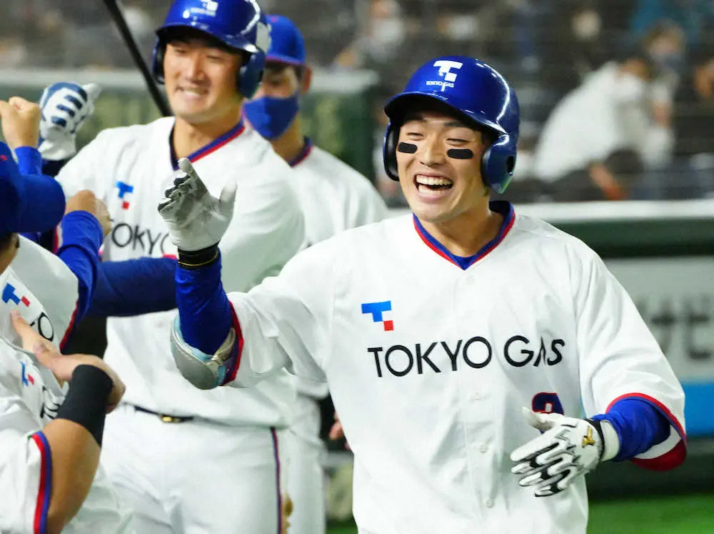 【画像・写真】東京ガス　先発全員の13安打で初決勝！下位打線奮起　7番・相馬お目覚め2安打2打点
