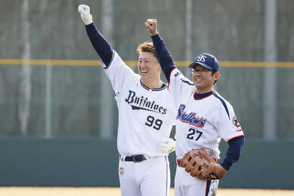 【画像・写真】関西テレビ「こやぶるSPORTS超」に出演したオリックス・杉本（左）と古田敦也氏（関西テレビ提供）