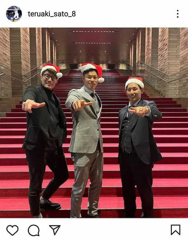 【画像・写真】佐藤輝明公式インスタグラム（@teruaki_sato_8）から