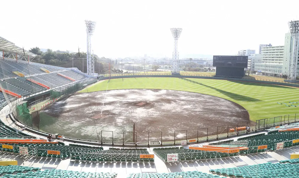 【画像・写真】沖縄キャンプ　改めて「有観客」の方針　斉藤コミッショナー明言「2万人以下のお客さん入れる」