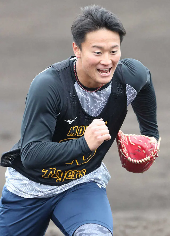 【画像・写真】マイペース貫く!!阪神ドラ1・森木　4度目ブルペンも捕手座らせるのは来月から「慌てず、じっくり」