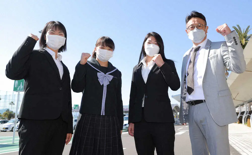 【画像・写真】巨人女子チームも宮崎入り　合同練習も予定　大学No・1捕手の金満「ずっと楽しみだった」