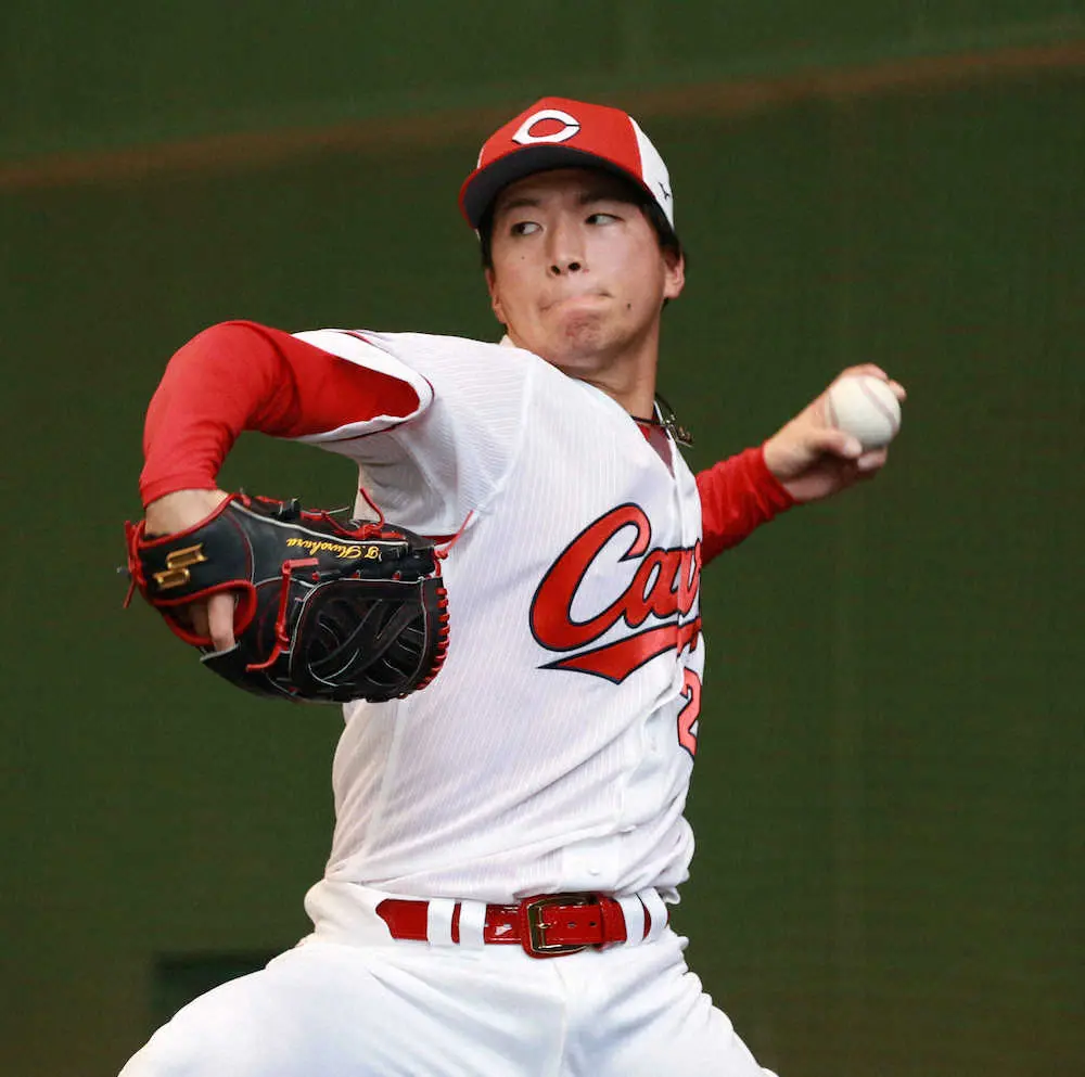 【画像・写真】広島　初日から活気あふれるブルペンでドラ1黒原が34球　リーグワーストの与四球返上任せろ