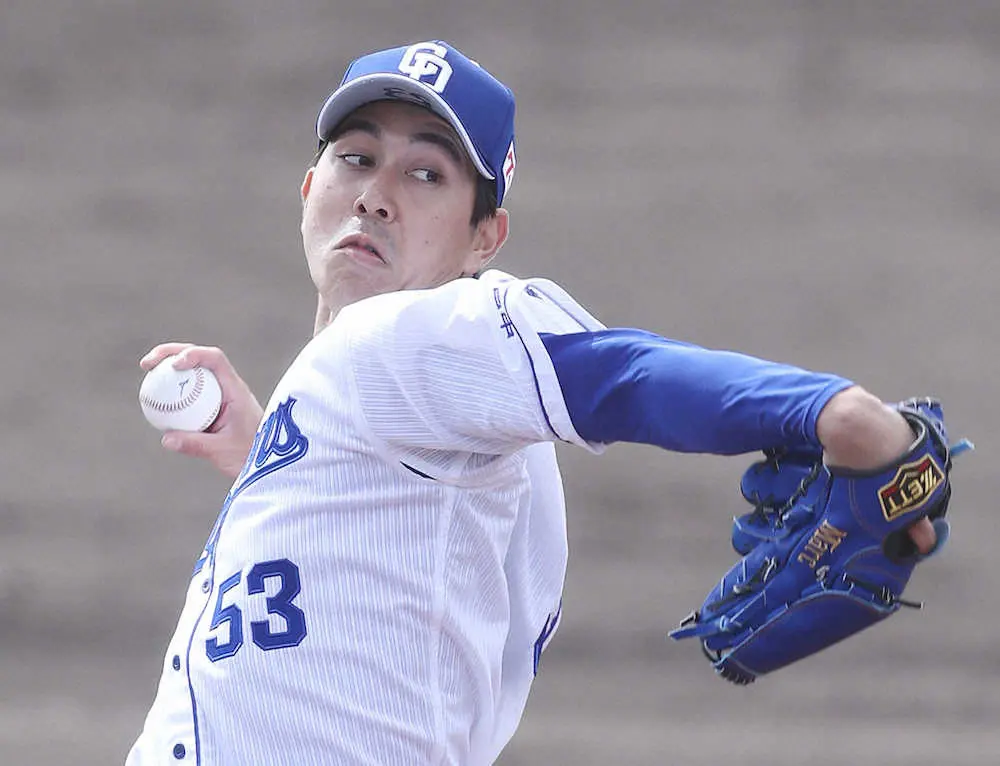 【画像・写真】中日・マルク　シート打撃で1安打に抑える好投　変則フォームからの快速球でアピール