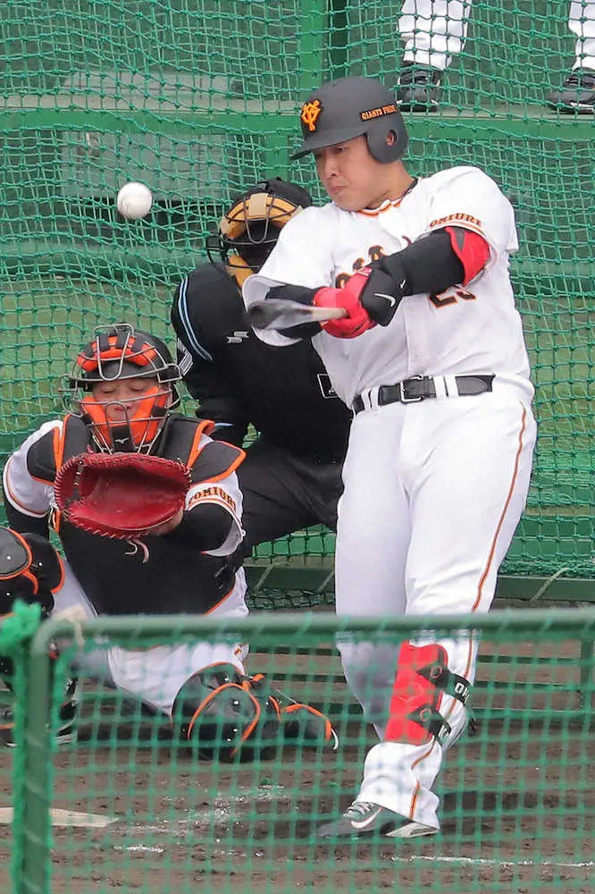 【画像・写真】巨人・岡本和「引き出し増やす」打撃で試行錯誤、沖縄での実戦へ準備